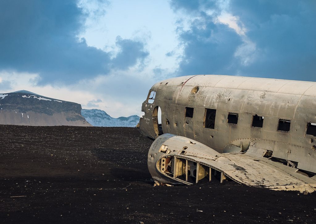 Solheimasandur and the Abandoned DC Plane Wreck On Black Sand Beach, South Iceland