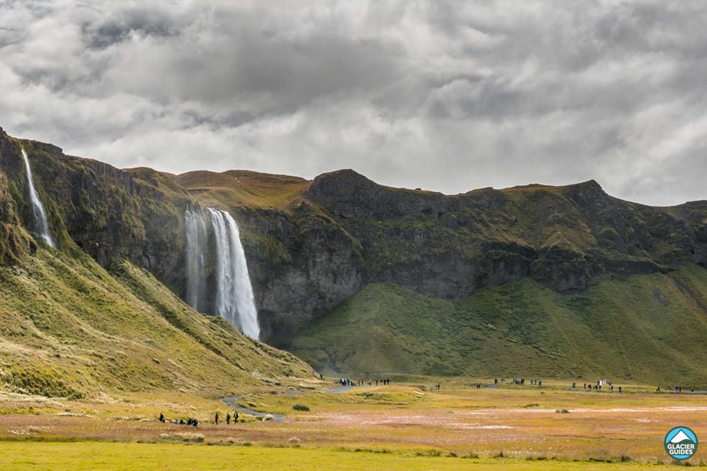 Distance View Of Seljalandsfoss Waterfall