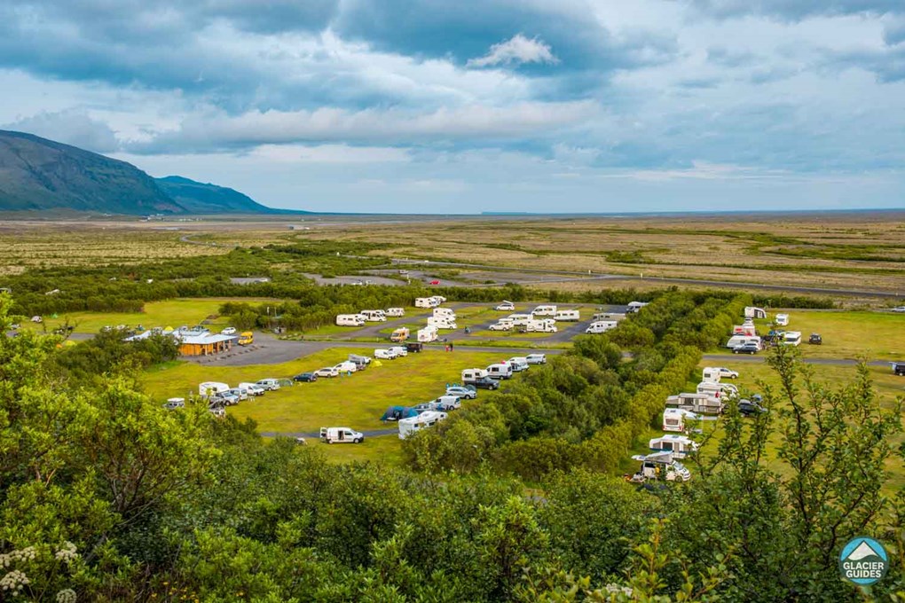 Campsite and Car park in Skaftafell